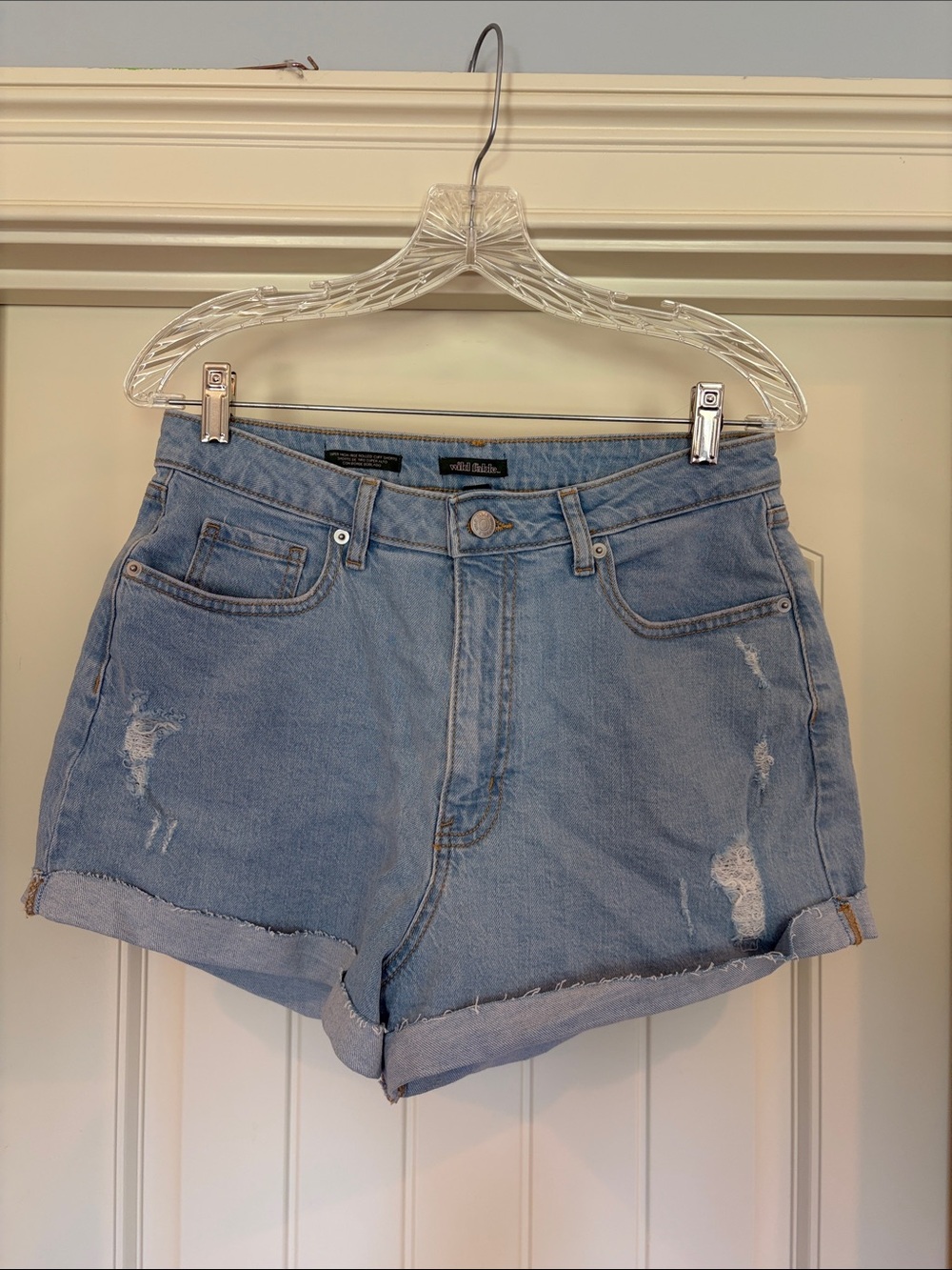 wild fable Light Wash Distressed Denim Shorts